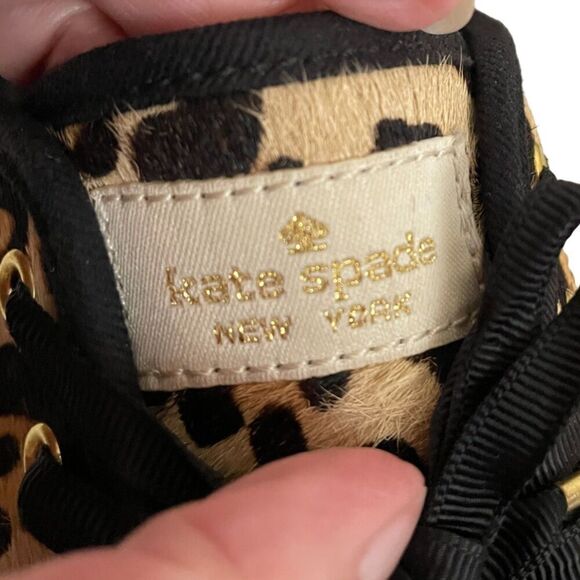 Kate Spade x Keds Calf Hair Leopard Kickstart Lace Up Sneakers Size 9 - Picture 11 of 11